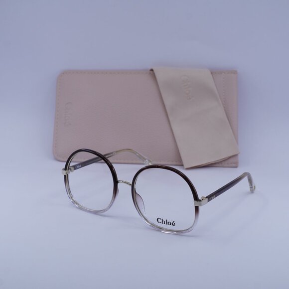 Chloe CH0032O 002 Round Eyeglasses 55mm - Brown Gradient - Picture 5 of 10